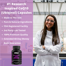Load image into Gallery viewer, CoQ10 Supplement Capsules, #1 Ubiquinol Pills For Cardiovascular Health Support, Skin Health & Energy Support