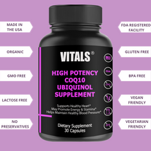 Load image into Gallery viewer, CoQ10 Supplement Capsules, Recommended By 200+ USA Experts
