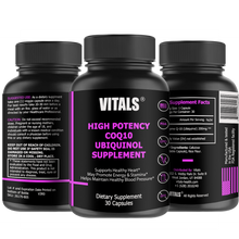 Load image into Gallery viewer, High Potency Coenzyme Q10 (CoQ10) Ubiquinol Supplement

