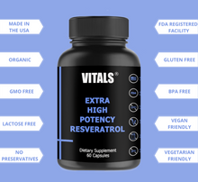Load image into Gallery viewer, High Potency Resveratrol Supplement

