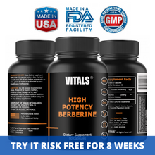 Load image into Gallery viewer, Berberine Capsules, #1 High Potency 1200mg Berberine HCL Capsules, Recommended By 200+ USA Experts
