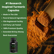 Load image into Gallery viewer, Turmeric Curcumin With Black Pepper Ingredients

