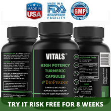 Load image into Gallery viewer, High Potency Turmeric Supplement Capsules
